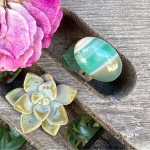 Glass ring with adjustable shank